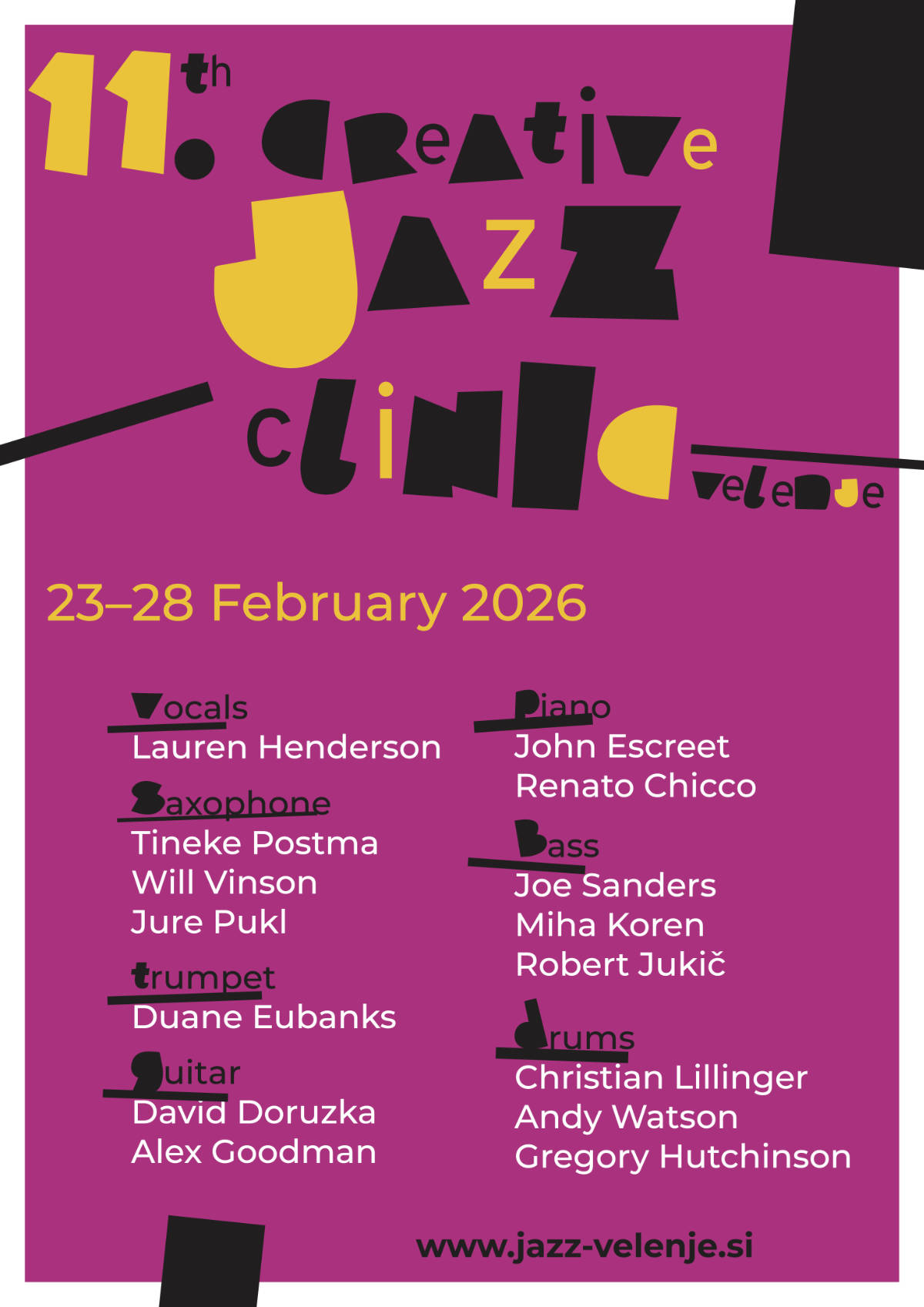 najava jazz klinike velenje 2026